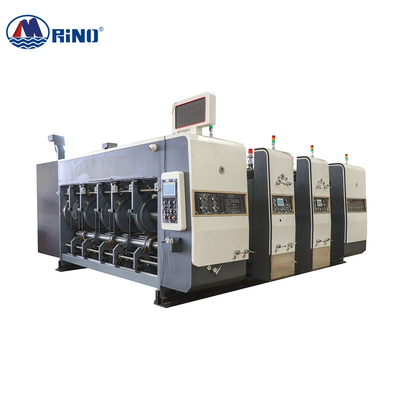 Carton Box 2 / 3 Color Flexo Printing Machine Servo Pressure Free