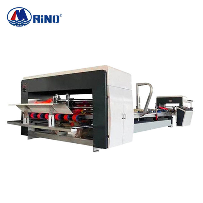 220pcs/Min Automatic Folder Gluer Stitcher Machine 7000kgs PLC Control